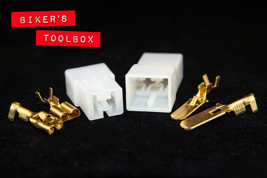 2-Way 6.3mm Electrical Block Connector - Secure Wire Connection for Automotive, Marine, and DIY Projects
