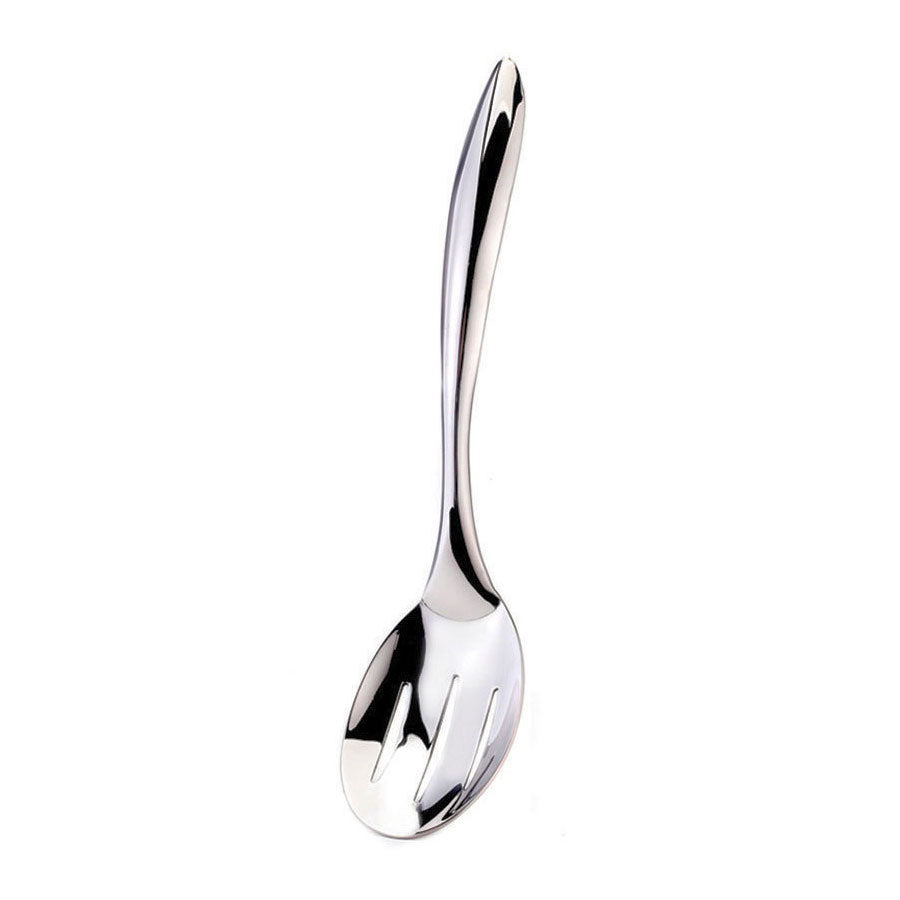 Browne 573181 Slotted Serving Spoon - 10 Inch Stainless Steel Kitchen Utensil for Salad, Pasta, and Vegetables | Perfect for Cooking, Serving, and Buffet Use