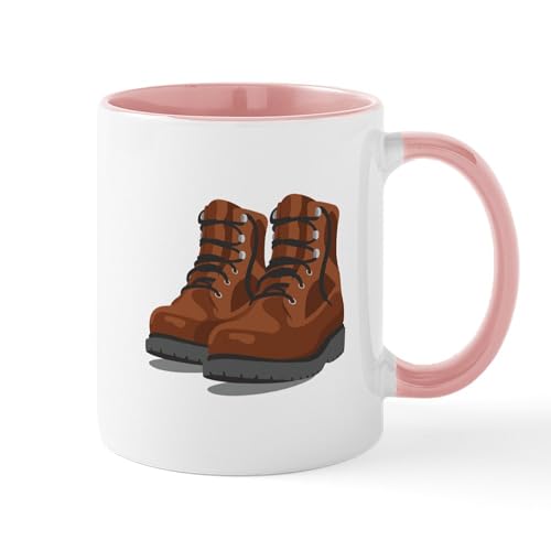 White/Pink Inside - Hiking Boots Mugs