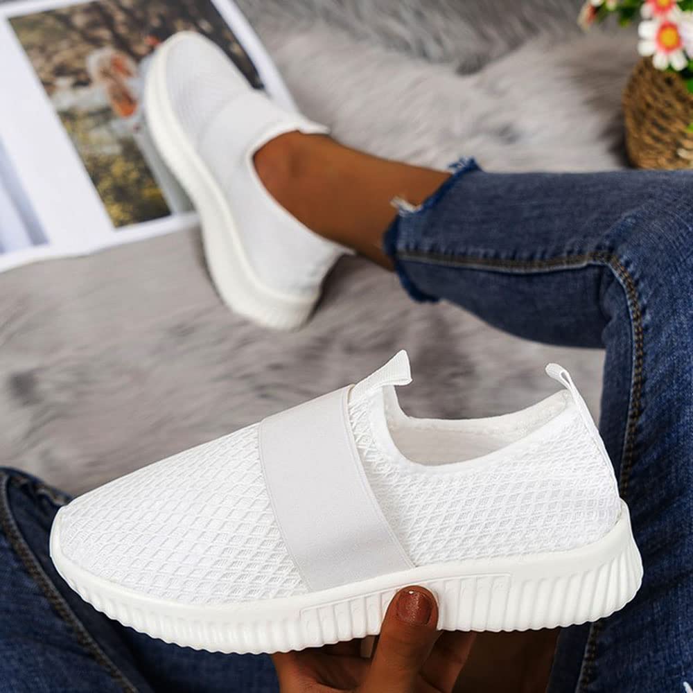 JITUUE Women's Lightweight Athletic Running Shoes - Breathable Mesh Walking Sneakers with Platform Sole for Gym, Jogging & Casual Wear