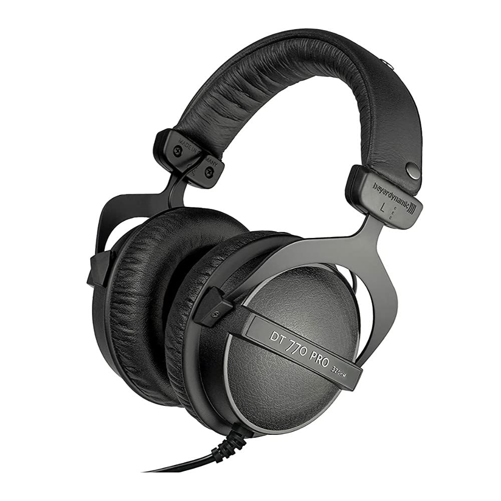 Beyerdynamic DT 770 PRO 32 Ohm Studio Headphones with Hard Case - Professional Over-Ear Headset for Recording, Mixing & Gaming - Premium Bundle for Musicians & Audiophiles