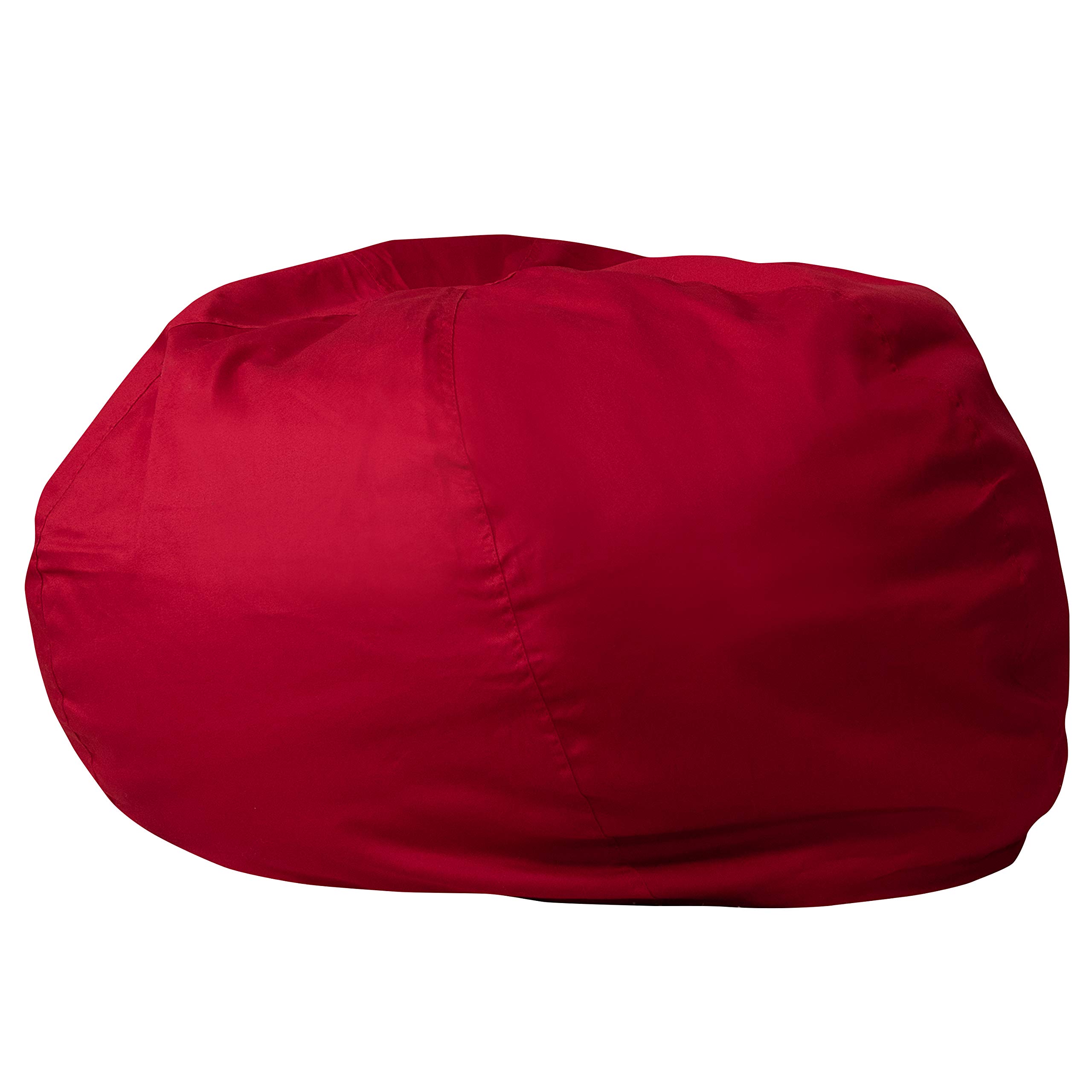 EMMA + OLIVER Oversized Solid Red Bean Bag Chair - Comfortable Lounger for Kids, Teens & Adults - Perfect for Living Room, Bedroom, Dorm or Game Room Relaxation