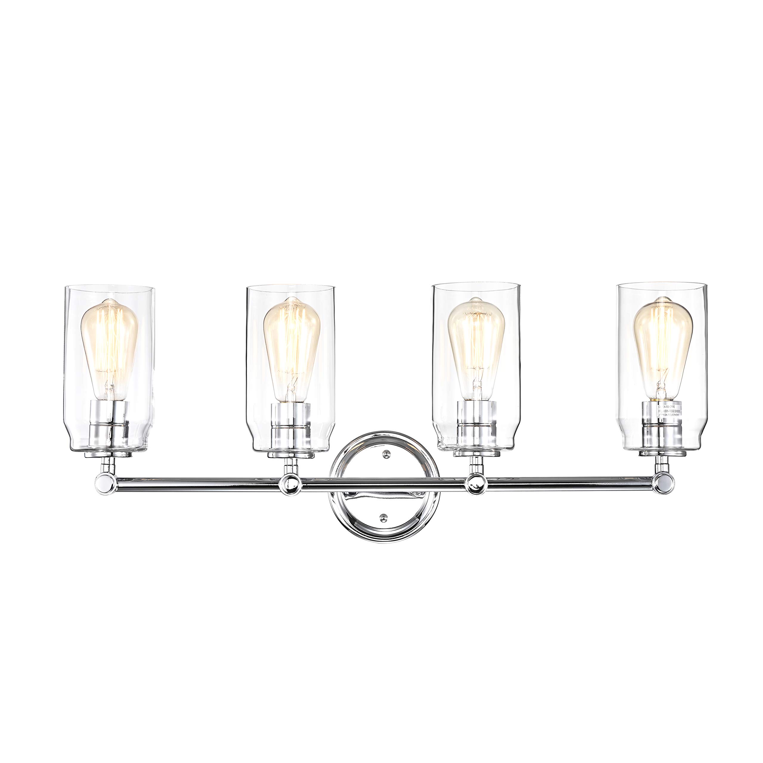 Modern 4-Light Chrome Bathroom Vanity Light Fixture 28