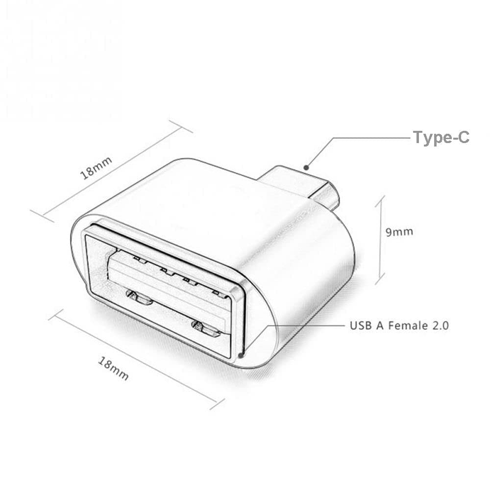 2 Pack USB C to USB Adapter for MacBook Pro 2016+ & MacBook Air 2018+ - USB Type C to USB 3.0 OTG Converter - Thunderbolt 3 Compatible - Perfect for Data Transfer, Charging & Connecting Peripherals