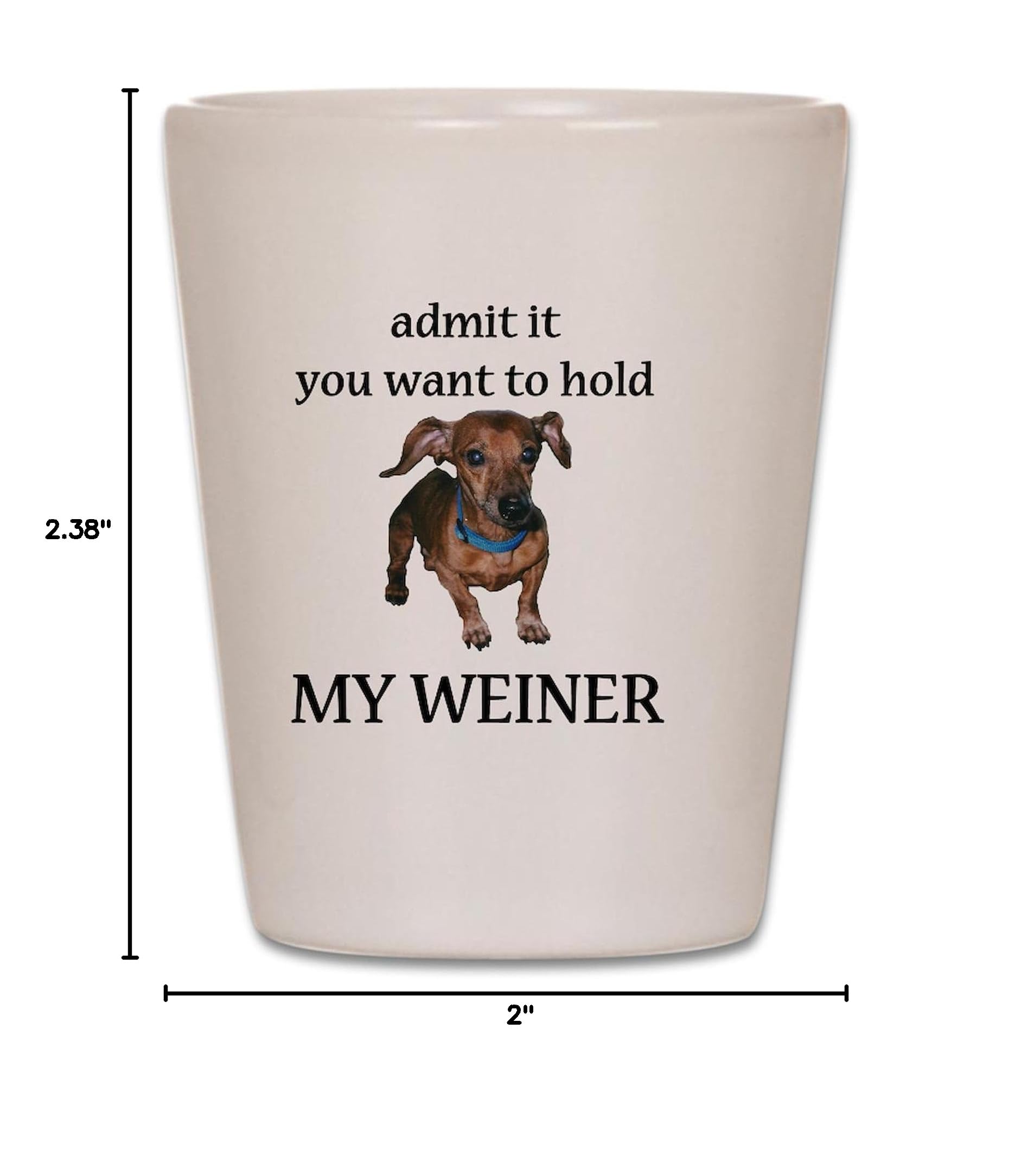 Funny Hold My Weiner Shot Glass - Unique Novelty Drinking Cup for Parties, Gifts & Bachelor Celebrations