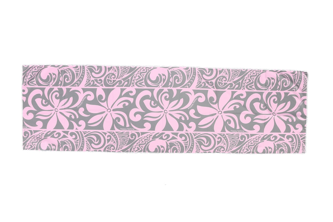 Cooling Towel for Sports & Outdoor Activities - Soft & Quick-Dry Tiare Pink Grey Towel - Perfect for Gym, Yoga, Running & Beach