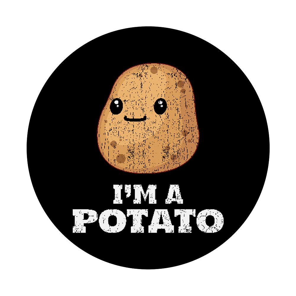 Funny Potato Graphic PopSockets - Swappable PopGrip for Phones | I'm A Potato Vegetables Chips Eater Design | Perfect for Potato Lovers, Foodies & Humor Fans
