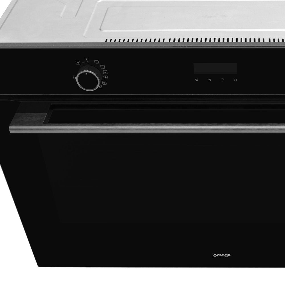 Omega 90cm 11-in-1 Multi-Function Built-In Oven with Air Fryer - Midnight Black (OBO9011AM) | Perfect for Baking, Roasting & Air Frying in Modern Kitchens
