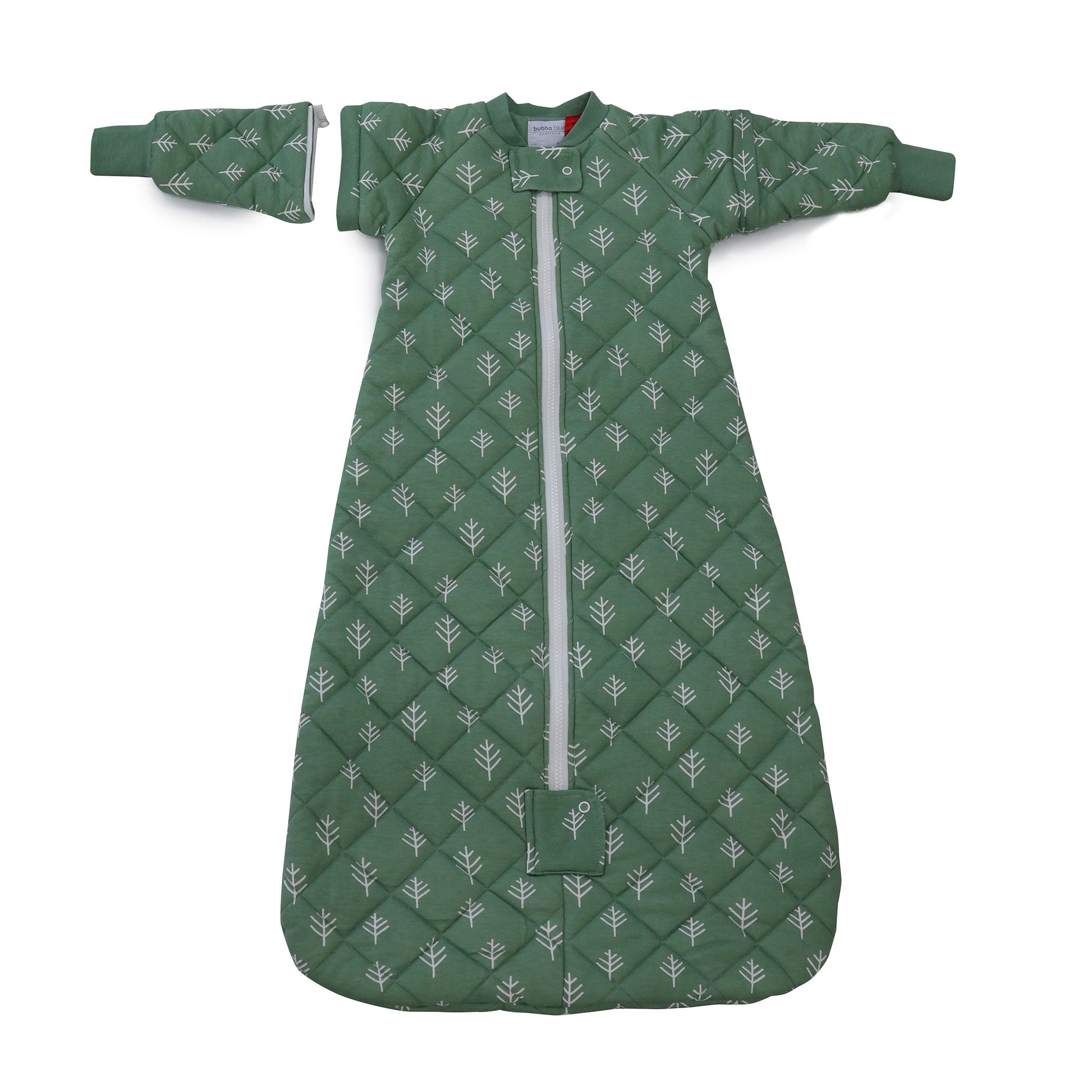 Nordic 3.5 TOG Convertible Baby Sleep Sack - Breathable Cotton Sleeping Bag for Infants & Toddlers (Forest Green) - Perfect for Nursery, Daycare & Travel