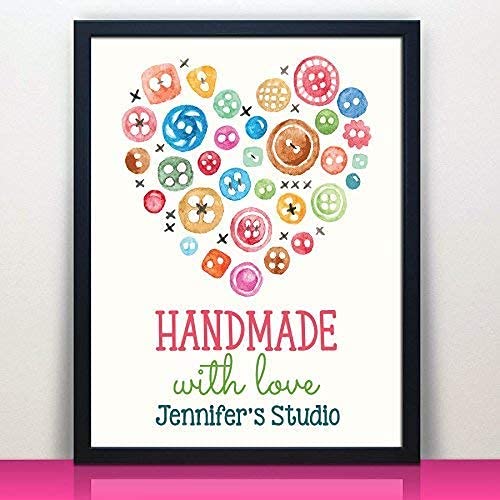 Personalized Sewing Print Wall Art - Custom Craft Room Decor, Unique Sewing Gift for Mom & Grandmother - Perfect for Knitting & Quilting Enthusiasts - Ideal for Sewing Room, Home Studio & Mother's Day Gifts