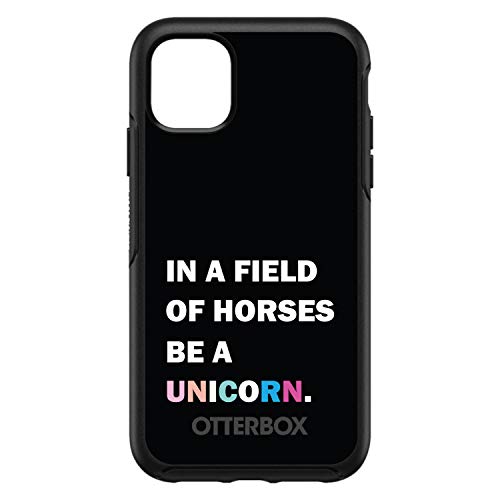 In a Field of Horses, Be a Unicorn - Rainbow On Black Case
