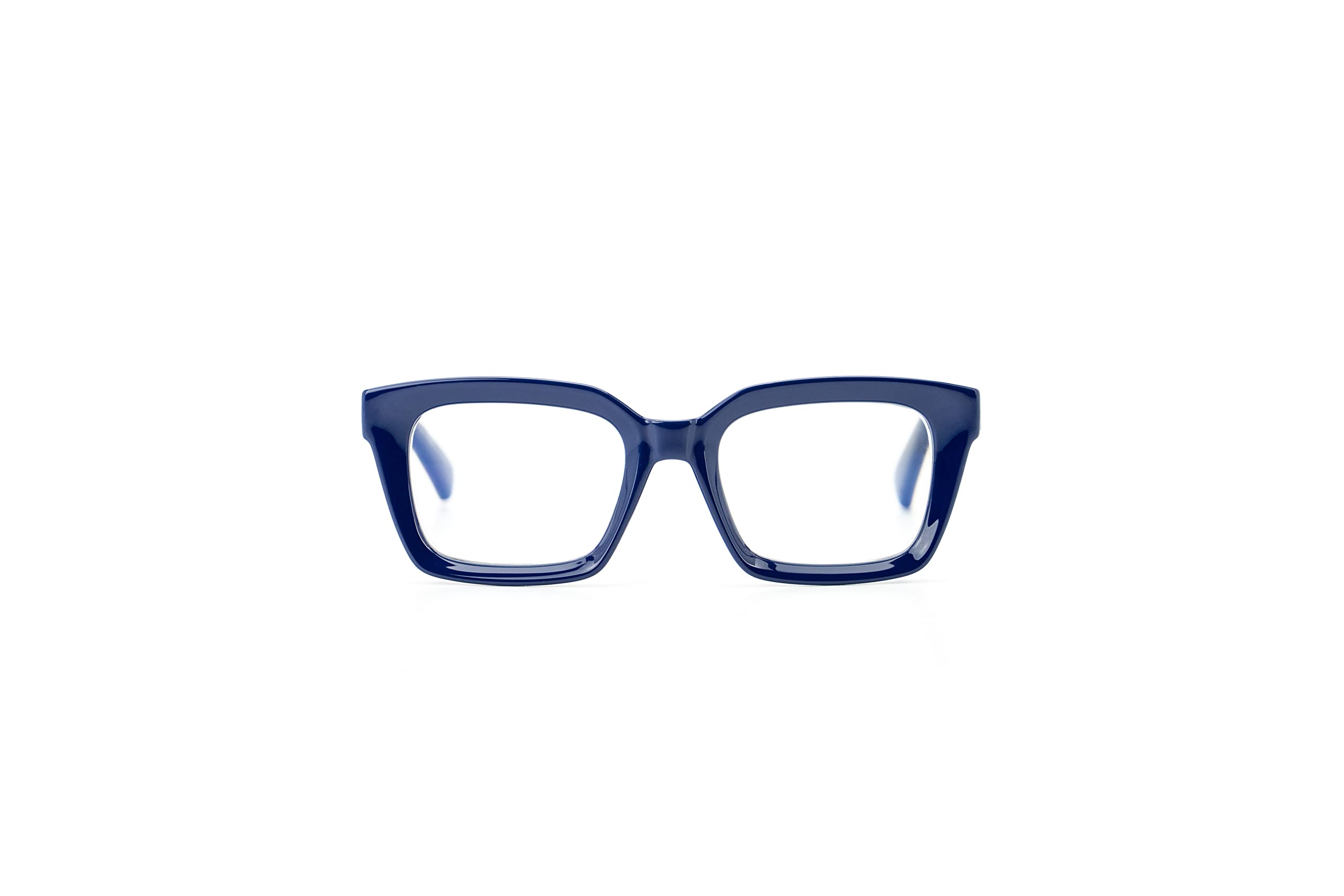 Optimum Optical Modern Rectangle Reading Glasses with Spring Hinges for Men & Women - Lightweight Comfortable Eyewear for Office, Reading & Computer Use