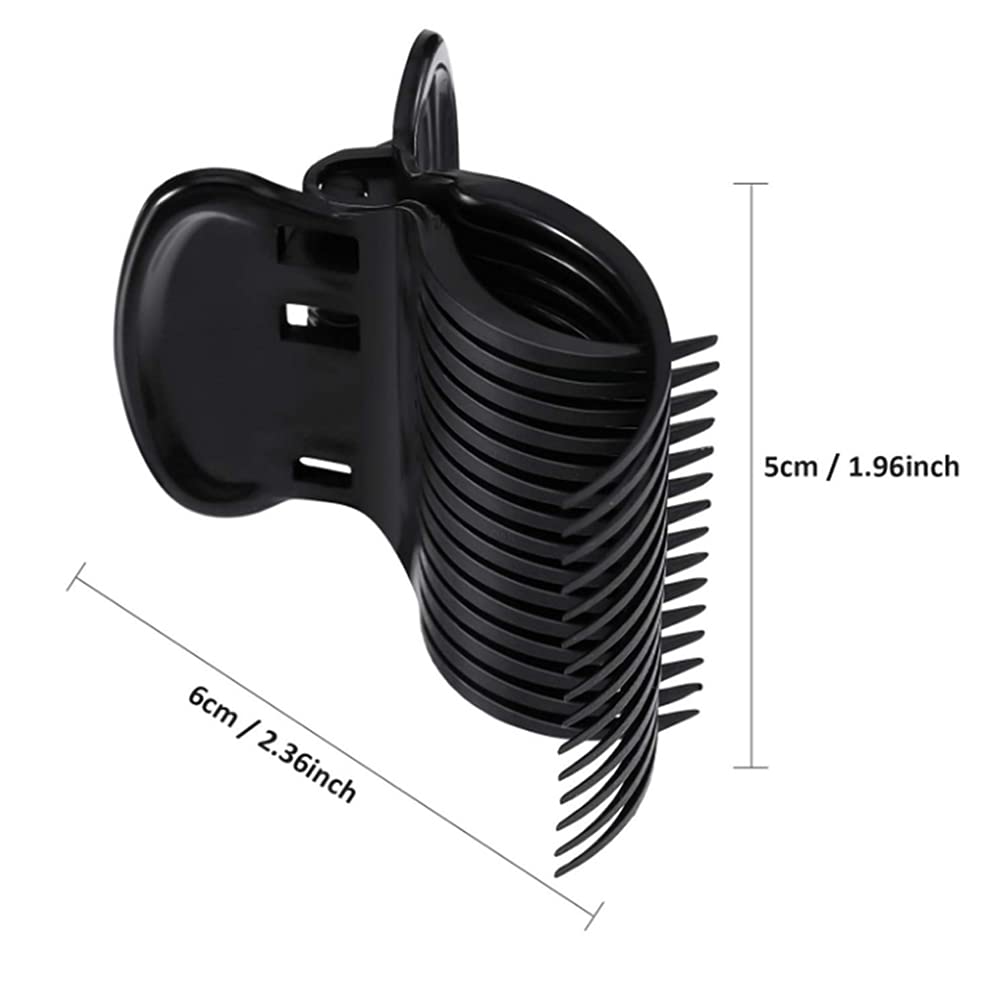 12 Pcs Hot Roller Clips Hair Curler Replacement Claws - Black Hair Styling Sectioning Clips for Women & Girls - Perfect for Salon, Home Use & Travel Styling