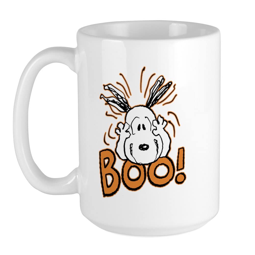 Peanuts Halloween Ceramic Coffee Mug 15 oz - Snoopy & Charlie Brown Themed Tea Cup for Coffee, Hot Chocolate, or Cider - Perfect for Halloween Parties, Office Gifts & Fall Decor