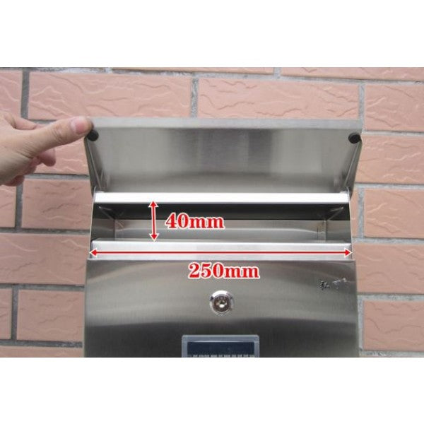Premium Stainless Steel Mailbox - Rustproof & Weather-Resistant for Home & Office - Perfect for Secure Mail Delivery & Curb Appeal Enhancement