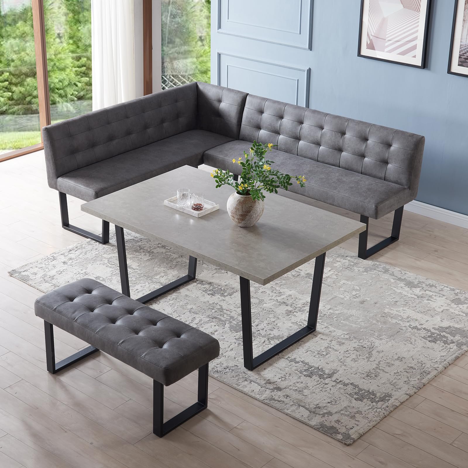 Modern 3-Piece Dining Table Set with 42.9