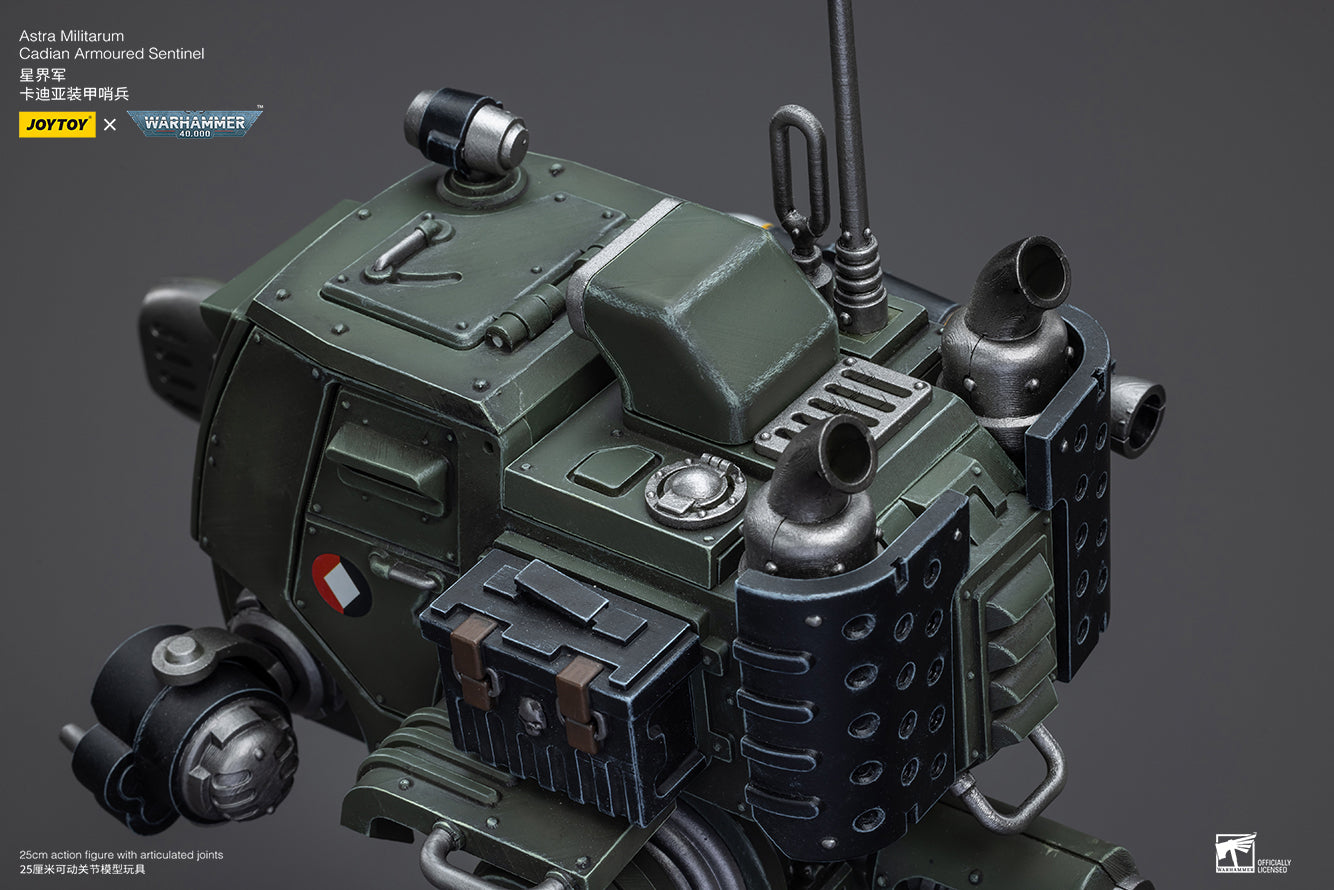 JOYTOY 1/18 Scale Warhammer 40K Action Figure - Astra Militarum Cadian Armoured Sentinel Collectible Model for Display & Wargaming Scenes
