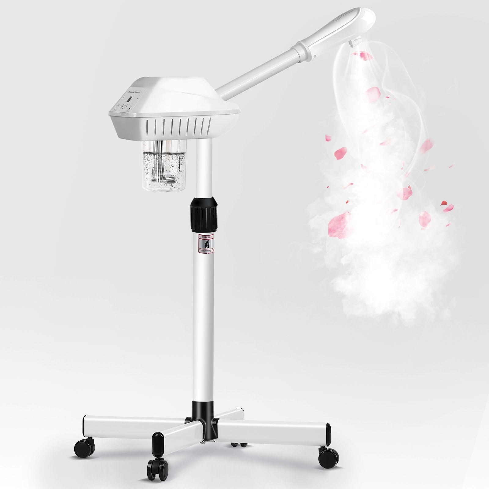 Professional 2-in-1 Facial Steamer & Ozone Humidifier with 5x Magnifier & LED Light - Deep Cleansing, Pore Tightening & Skin Hydration for Home Spa, Beauty Salon & Skincare Routine