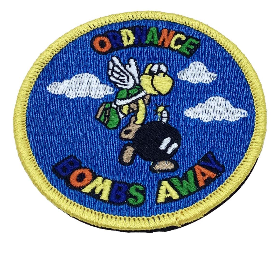 Ordnance Bombs Away 3 Inch Hook and Loop Shoulder Patch - Military Style Morale Patch for Tactical Vests, Jackets & Backpacks | Perfect for Airsoft, Cosplay & Outdoor Activities