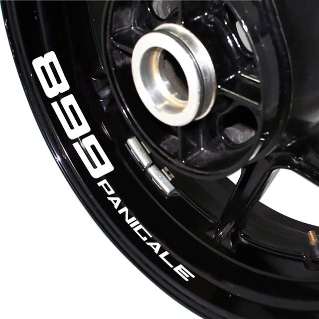Ducati 899 Panigale Motorcycle Reflective Rim Wheel Decal Kit - Waterproof Tire Rim Stickers for Enhanced Visibility & Style (Blue) - Perfect for Night Riding & Custom Bike Decoration