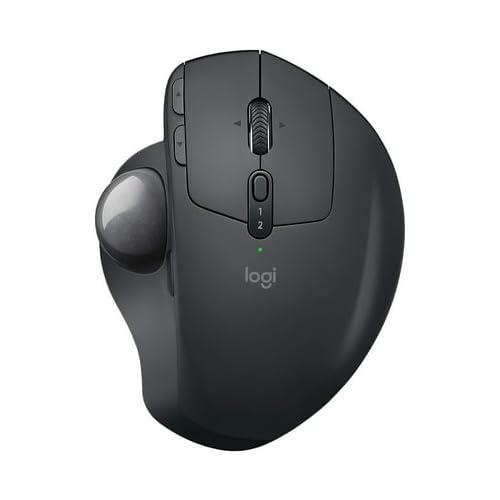 Logitech MX Ergo Wireless Trackball Mouse with Extended Mouse Pad & 4-Port USB 3.0 Hub Bundle - Ergonomic Design for Office, CAD Design, and Home Computing