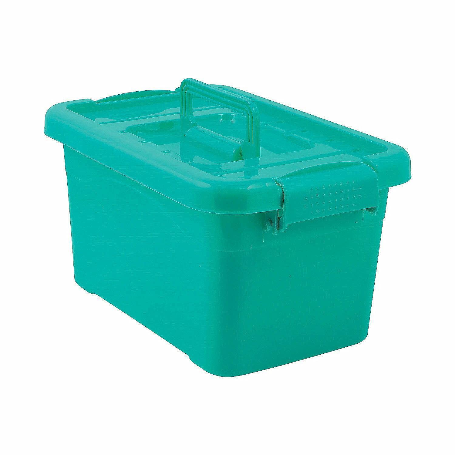 Turquoise Large Locking Storage Bins with Lids - 3-Piece Set for Organizing Toys, Clothes & Home Essentials - Perfect for Bedroom, Playroom & Closet Storage Solutions
