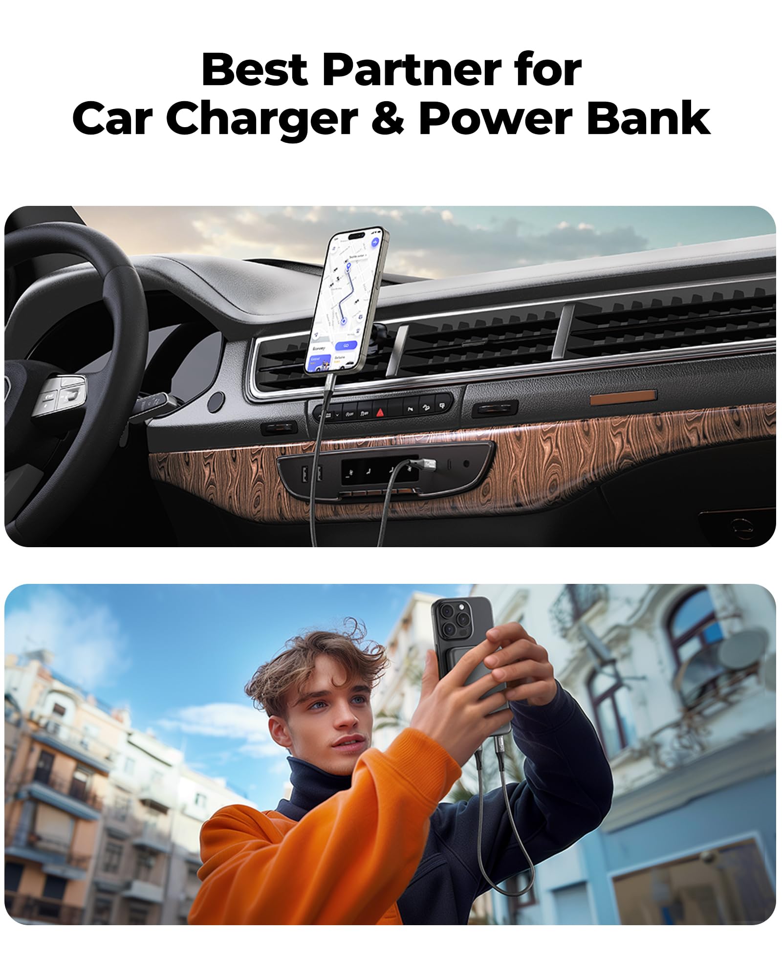 Premium 60W USB C to USB C Fast Charging Cable 0.5M - PD Compatible for iPhone 15 Series, Samsung Galaxy S23 Ultra, iPad Pro 2022, MacBook Pro 2023, Google Pixel 7/Pro - Perfect for Home, Office & Travel Charging Needs