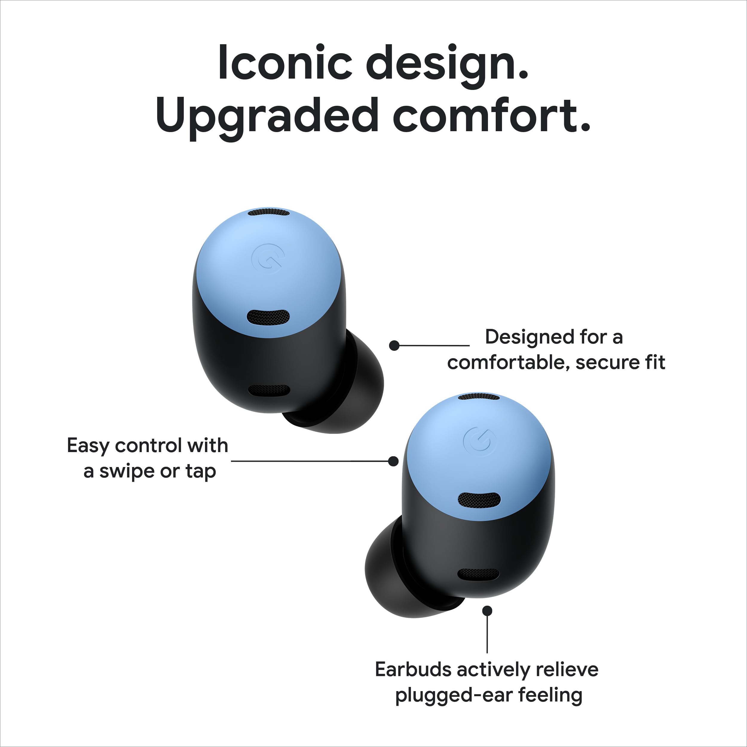 Google Pixel Buds Pro Wireless Earbuds with Active Noise Cancelling (ANC), Bluetooth 5.0, 30-Hour Battery - Bay Blue | Perfect for Workouts, Commuting & Travel