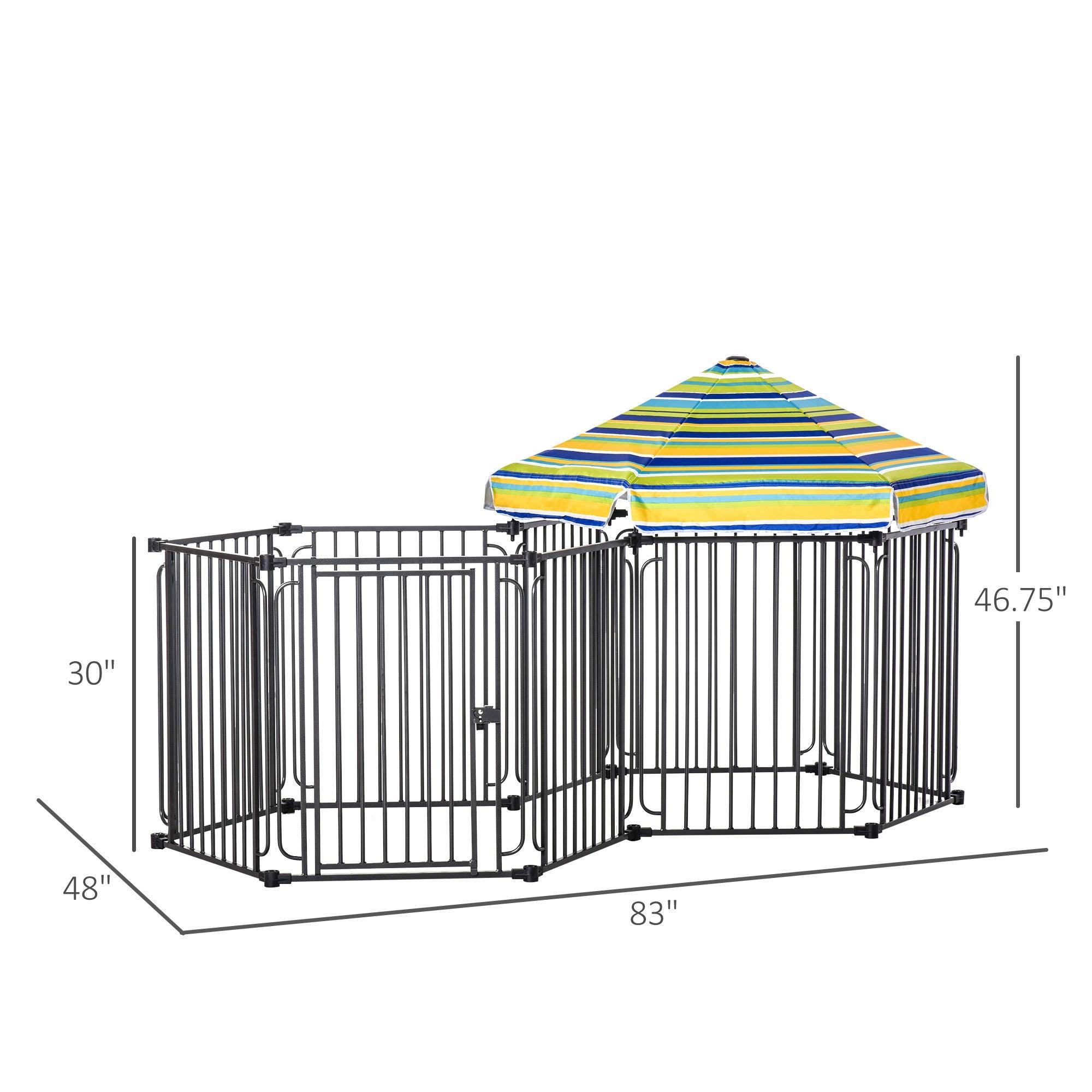 Best Dog Playpen with Door & Removable Cover - Indoor/Outdoor Pet Play Yard for Small & Medium Dogs (47