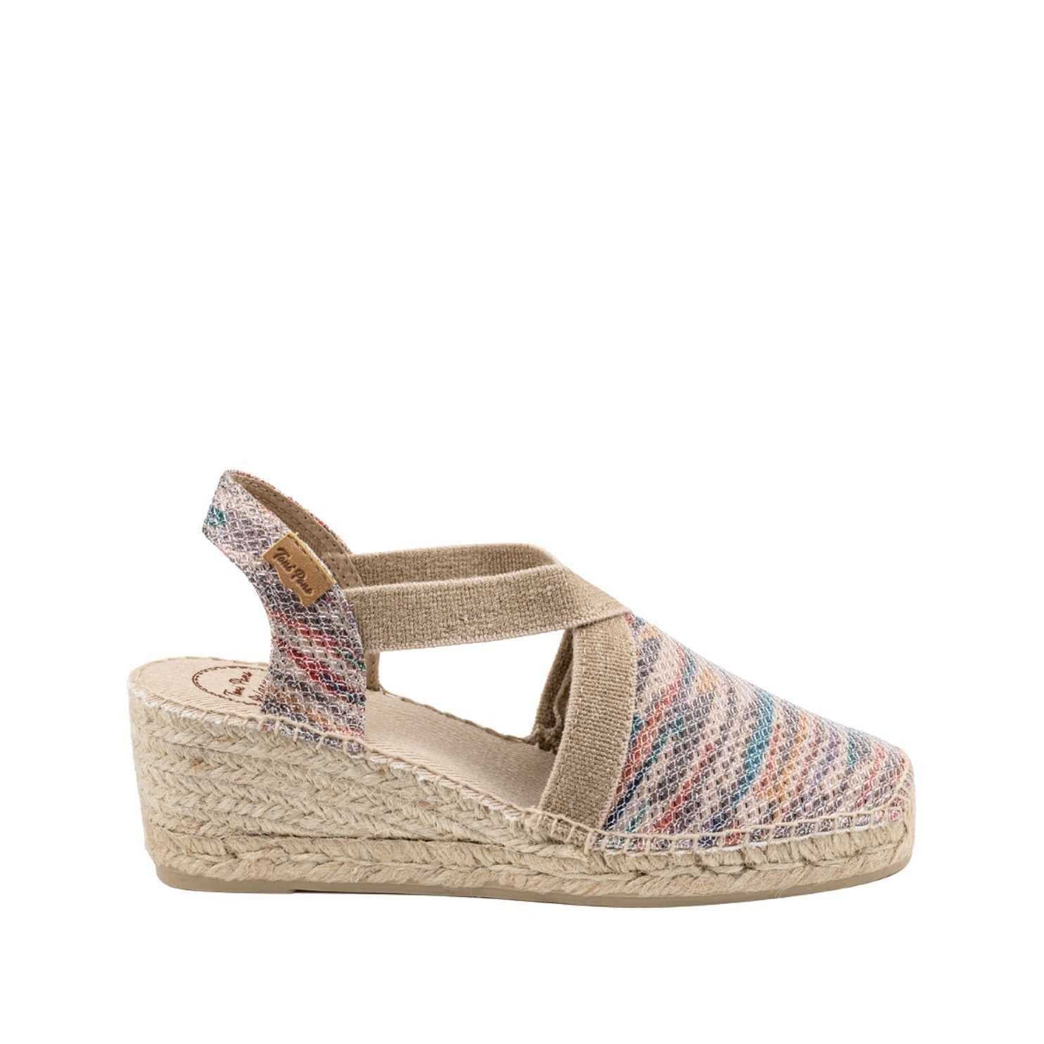 Women's Metallic Cotton Blend Wedge Espadrilles - Comfortable Summer Casual Shoes for Beach, Party & Everyday Wear