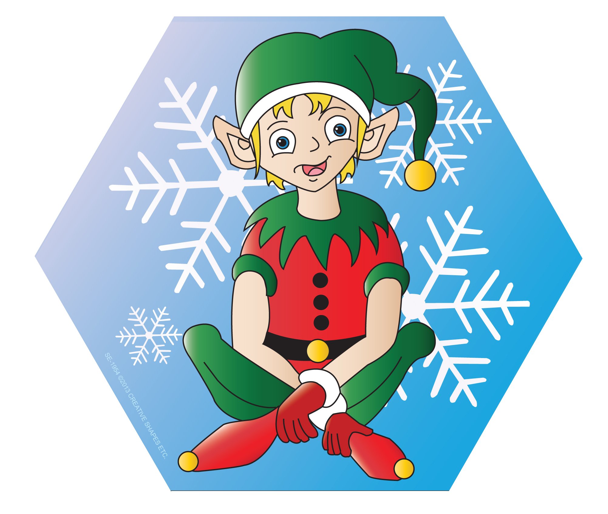 Elf Sitting Large Notepad - 8.5x11 Inch Cute Christmas Writing Pad, 50 Sheets | Perfect for Holiday Notes, Gift Lists & Office Desk Decor
