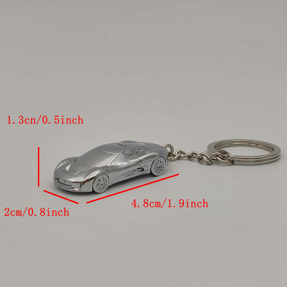 James Bond 007 Spectre Jaguar C-X75 Diecast Keychain - Silver Keyring Toy Car Gift for Fans & Collectors - Perfect for Keys, Bags, and James Bond Memorabilia Display
