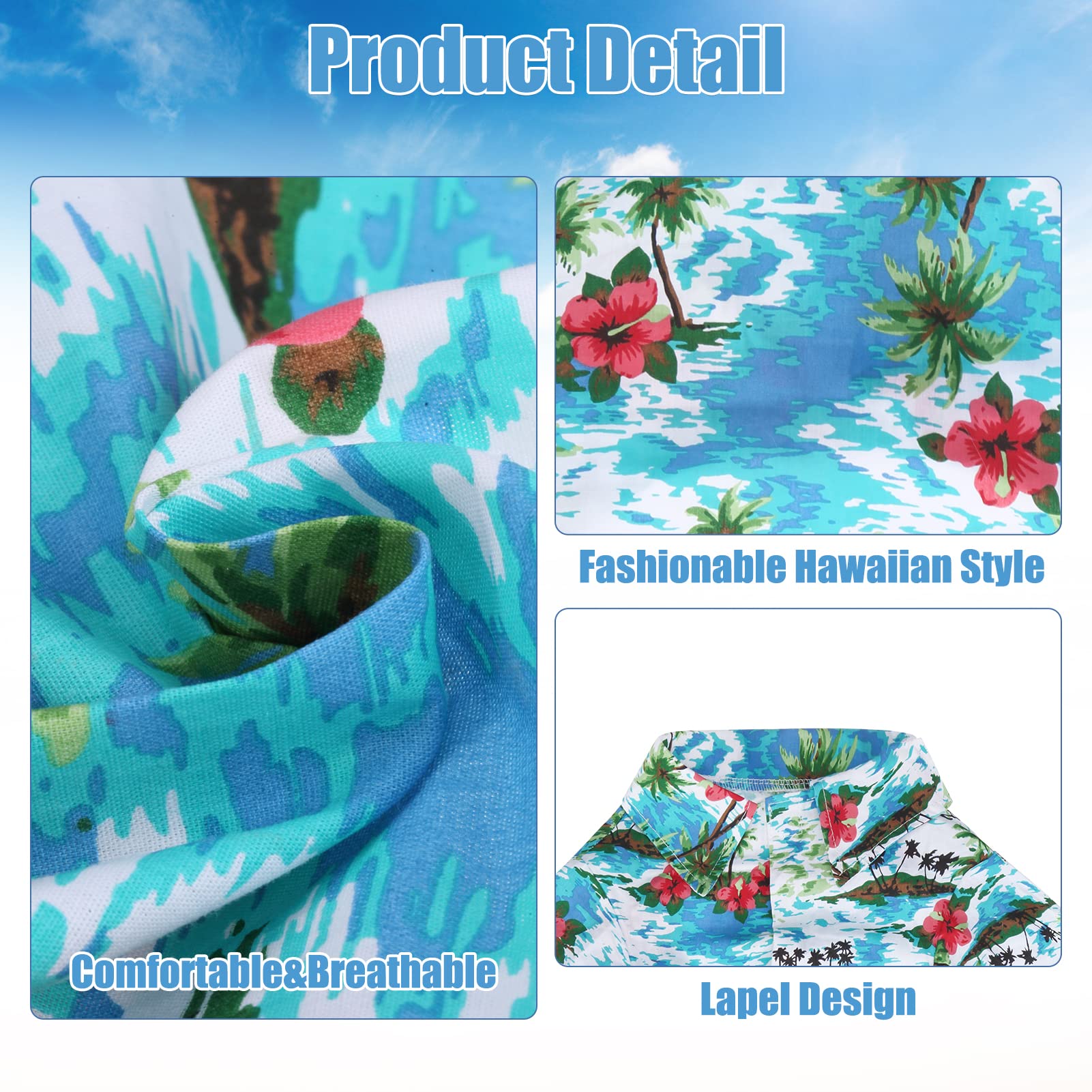 EXPAWLORER Hawaiian Dog Shirt - Breathable Summer Dog Polo T-Shirt with Floral & Tropical Print for Small Medium Large Dogs | Cute Puppy Outfit for Boys & Girls | Perfect for Beach Days, Pool Parties & Summer Adventures