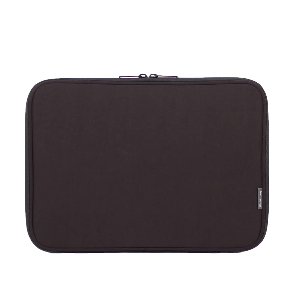 Inntzone 17.3 Inch Laptop Sleeve - Slim Lightweight Foldable Protective Case for Notebook Computer, Durable Flip Cover with Handle (Black) - Perfect for Business Travel, School, Office & Commuting