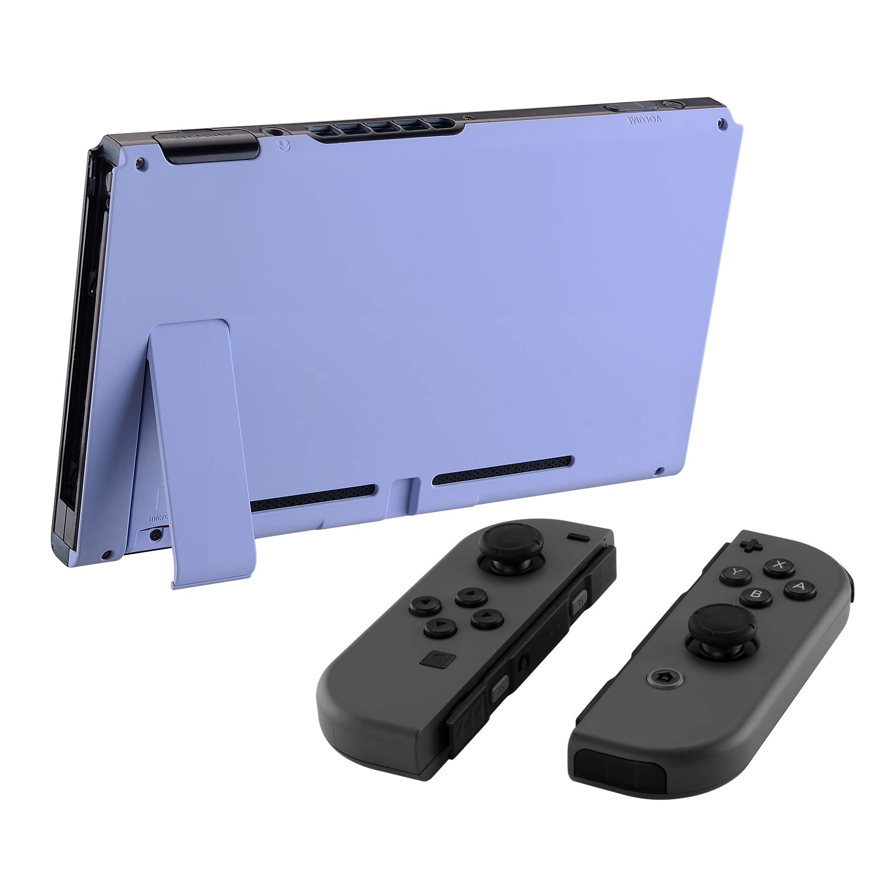eXtremeRate Light Violet Back Plate Replacement for Nintendo Switch - DIY Housing Shell Case with Kickstand (Backplate Only, No Console Included) - Perfect for Customization, Repair, and Gaming Accessories