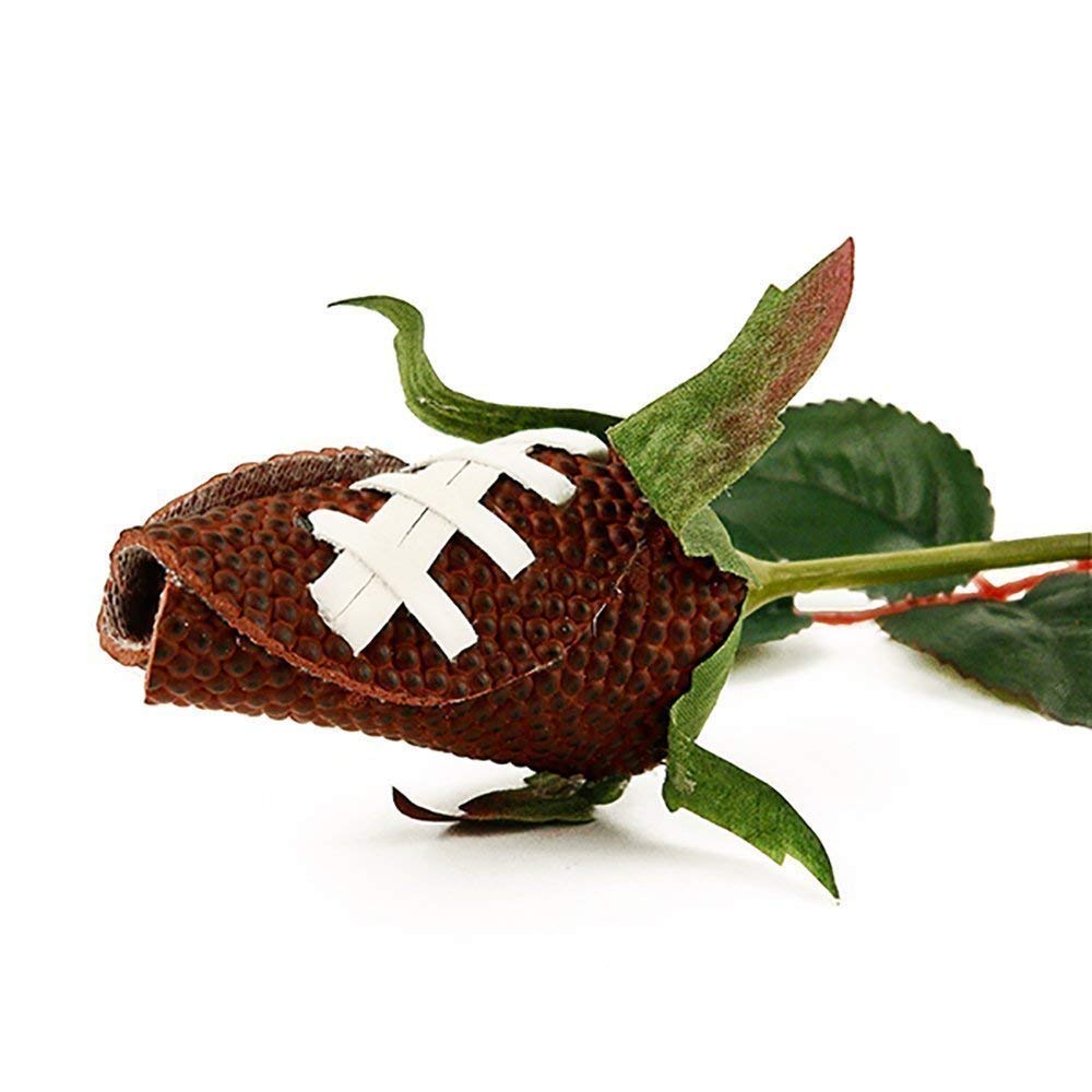 Handmade Football Rose - Original Sports Themed Floral Gift for Men, Birthdays, Anniversaries & Game Day Decor