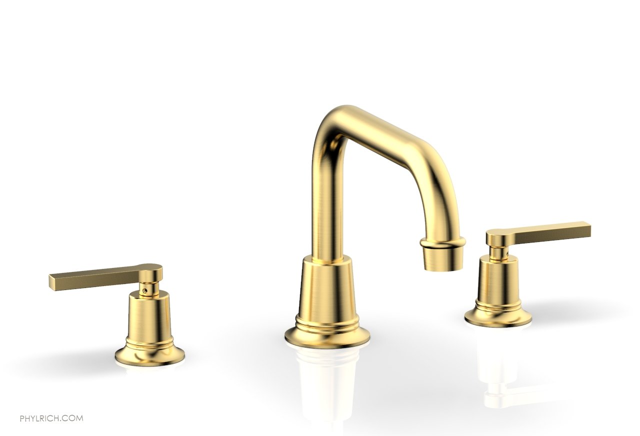 HEX MODERN Deck Tub Faucet Set with Lever Handles - Model 501 45 - Perfect for Bathroom Renovation & Modern Home Decor