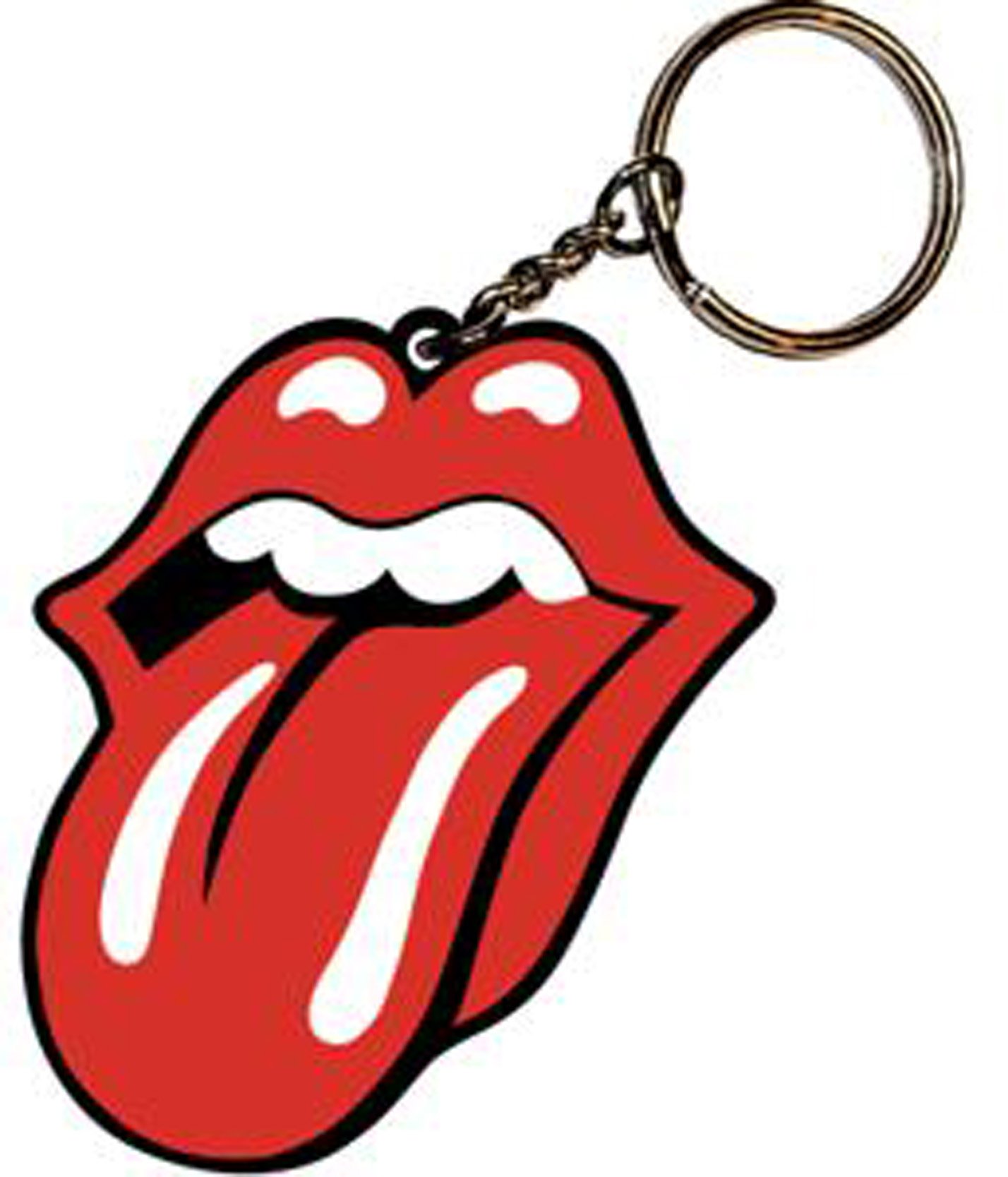 The Rolling Stones Tongue 3D Rubber Keychain - Officially Licensed C&D Visionary Merchandise - Perfect for Music Fans, Gift Giving & Key Organization