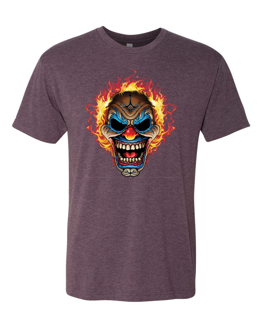 Premium Tri-Blend T-Shirt with Fierce Clown Car & Truck Design for Men | Soft & Comfortable Graphic Tee | Perfect for Halloween Costumes, Cosplay Events & Streetwear Fashion