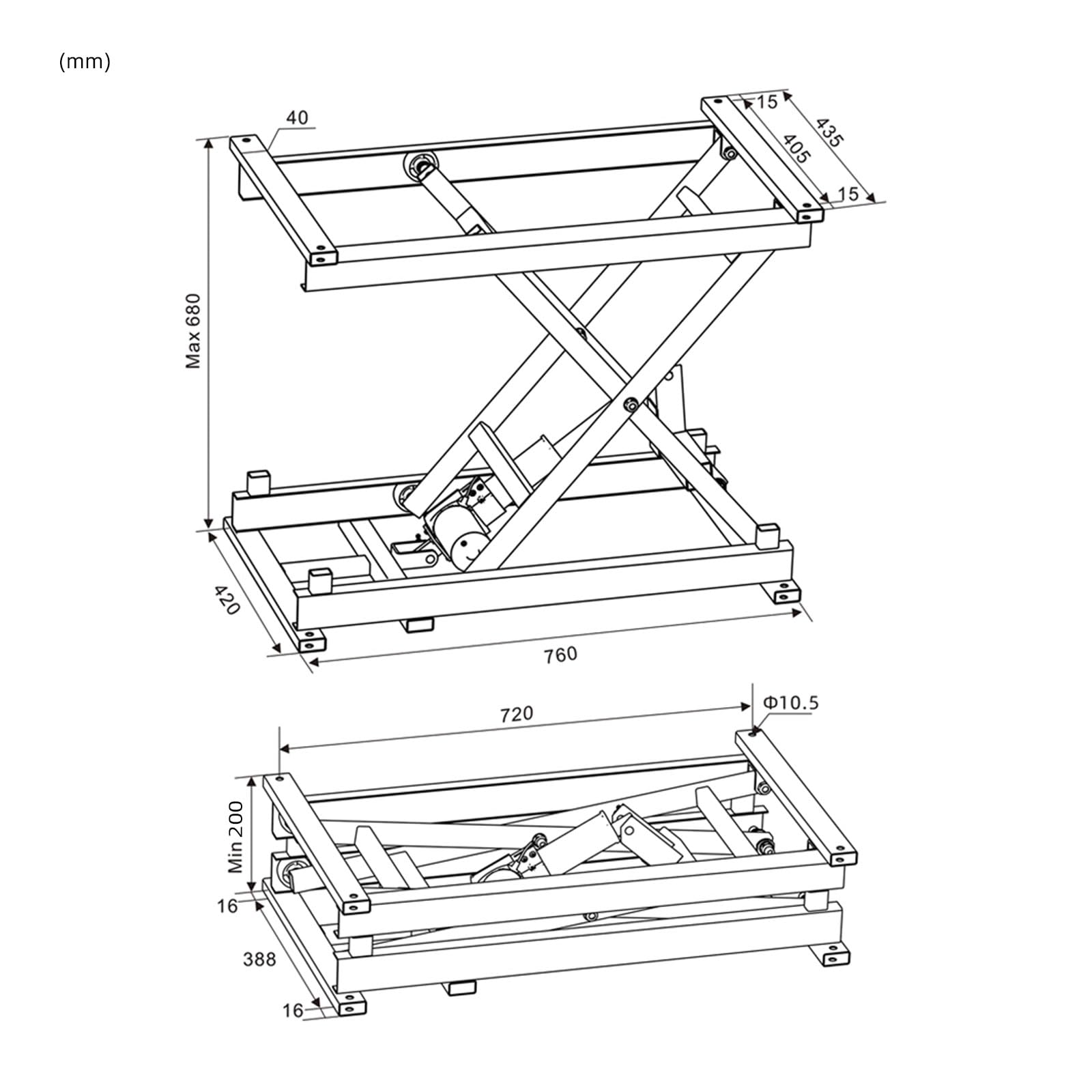 Electric Scissor Lift Table - Height Adjustable Work Platform with 408LB Capacity | Heavy Duty Lifting Equipment for Warehouses, Workshops & Industrial Use