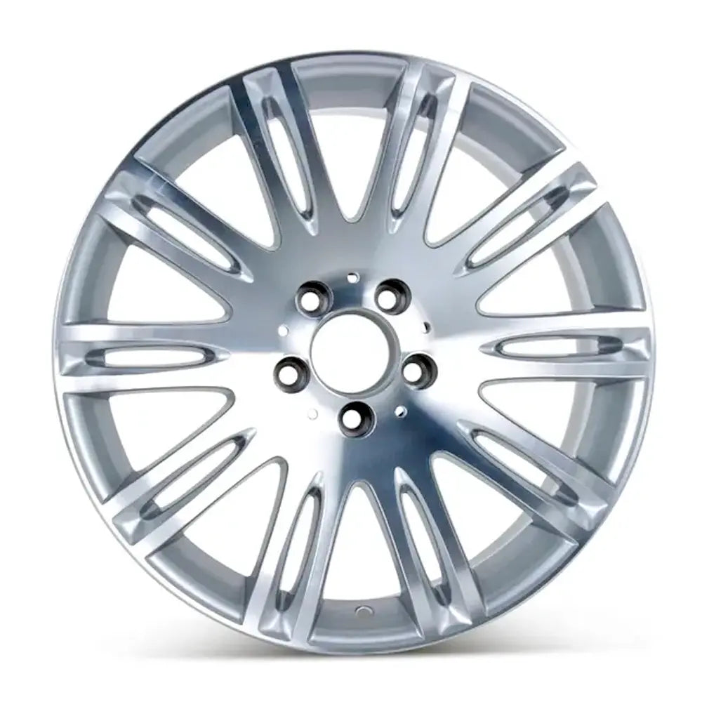 18 Inch Front Mercedes E350 Wheel Replacement - Machined Silver Replica Rim 65432 | Perfect for Car Upgrades & Luxury Vehicle Customization