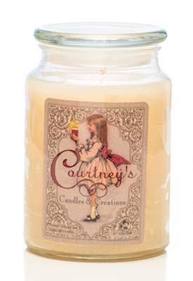 Courtney's Candles Warm Vanilla Sugar Scented 26oz Large Jar Candle - Long Lasting Fragrance for Home, Office & Relaxation