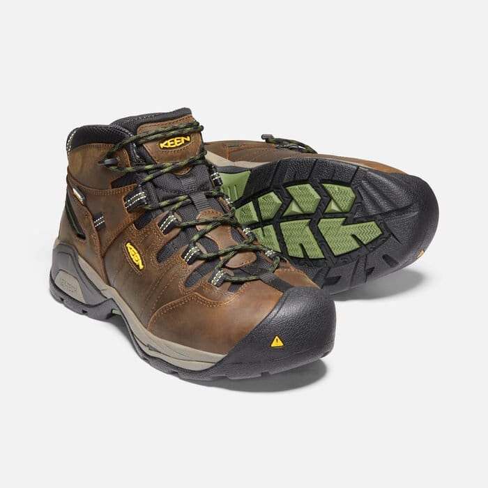 Detroit XT Steel Toe Mid Waterproof Work Boots for Men - Heavy Duty Safety Shoes for Construction, Hiking & Outdoor Work