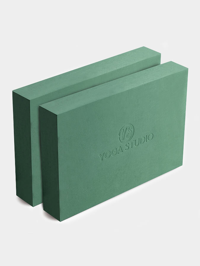 Premium EVA Yoga Blocks Twin Pack - Non-Slip, High Density Foam for Yoga, Pilates & Fitness - Ideal for Home, Studio & Travel Use