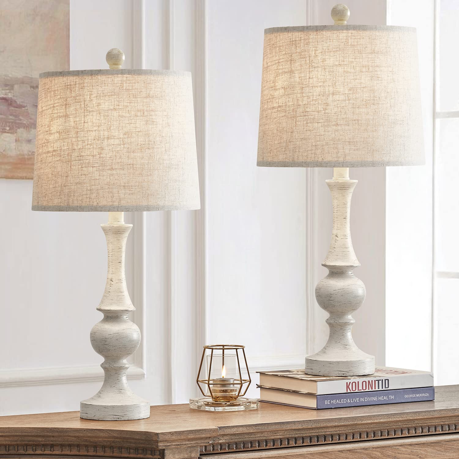 Oneach Farmhouse Table Lamps Set of 2 - 24.5