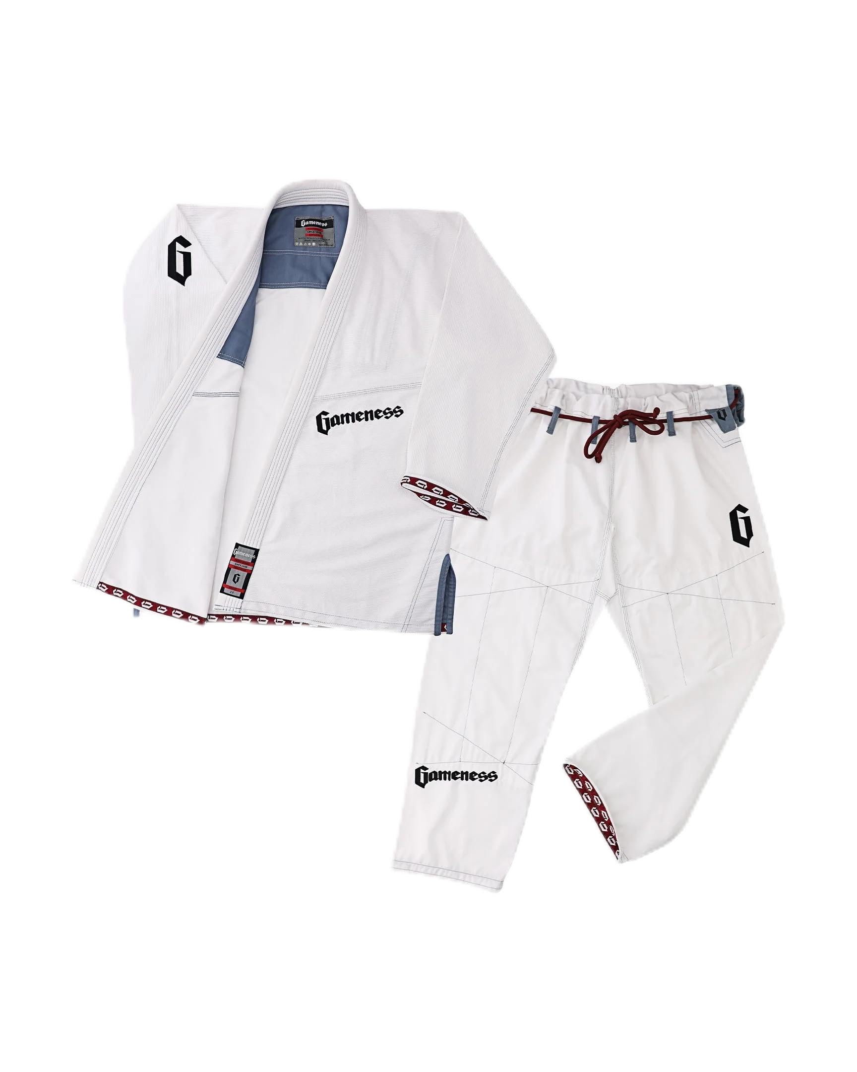 Gameness Male Jiu Jitsu Pearl Gi 2.0 | Premium BJJ Gi for Training & Competition | Lightweight & Durable Brazilian Jiu Jitsu Uniform for Men