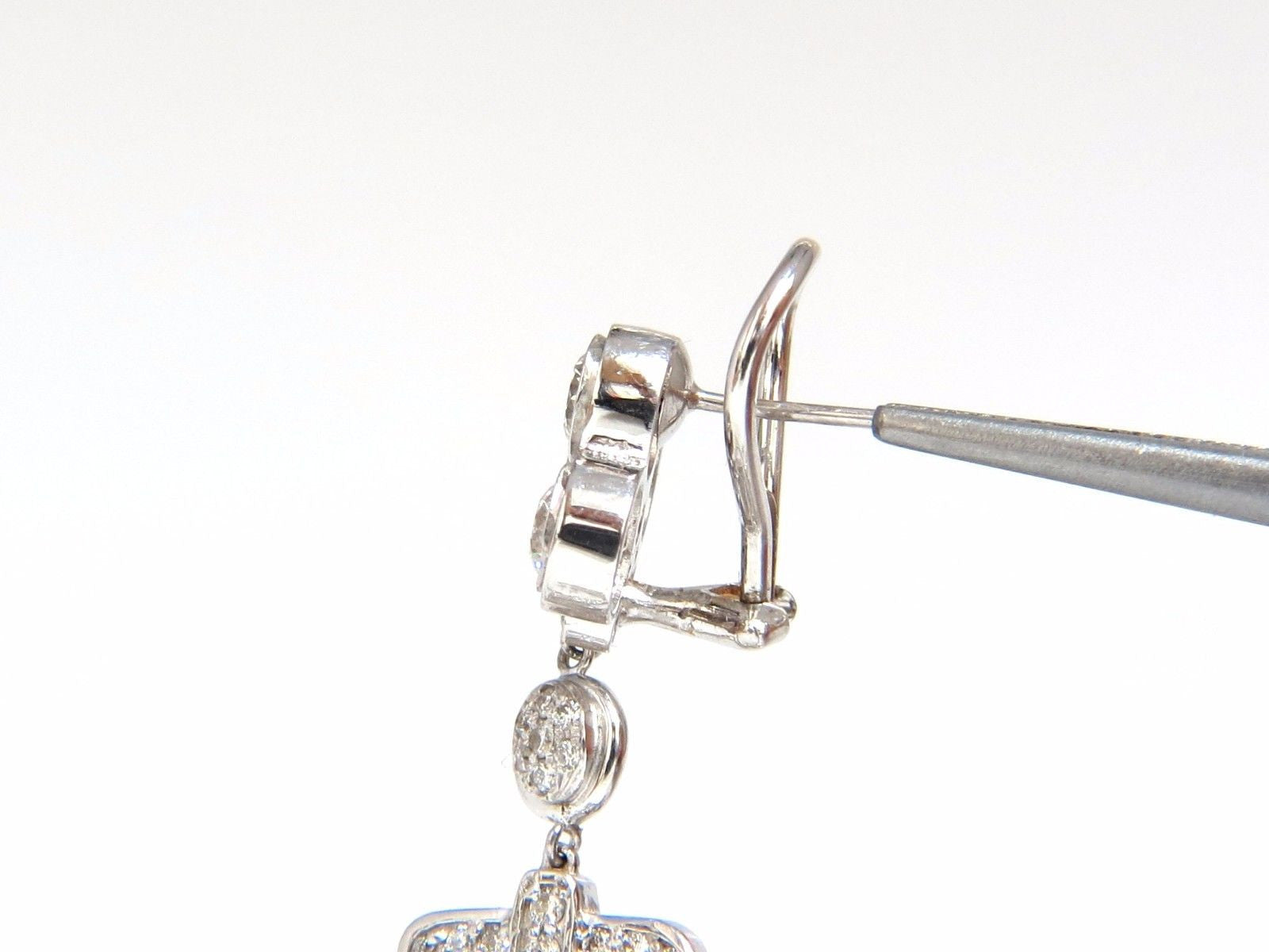 16.00 Carat Natural Diamond Deco Style Long Chandelier Dangle Earrings for Women - Elegant Evening Wear & Special Occasion Jewelry Gift