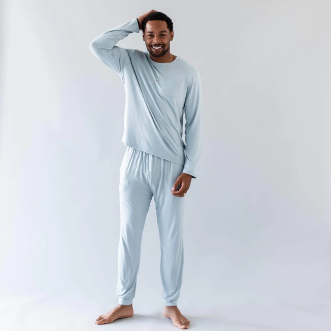 Kyte Men's Jogger Set in Fog - Comfortable Lounge Pants & Hoodie Outfit for Casual Wear, Gym, and Home Relaxation