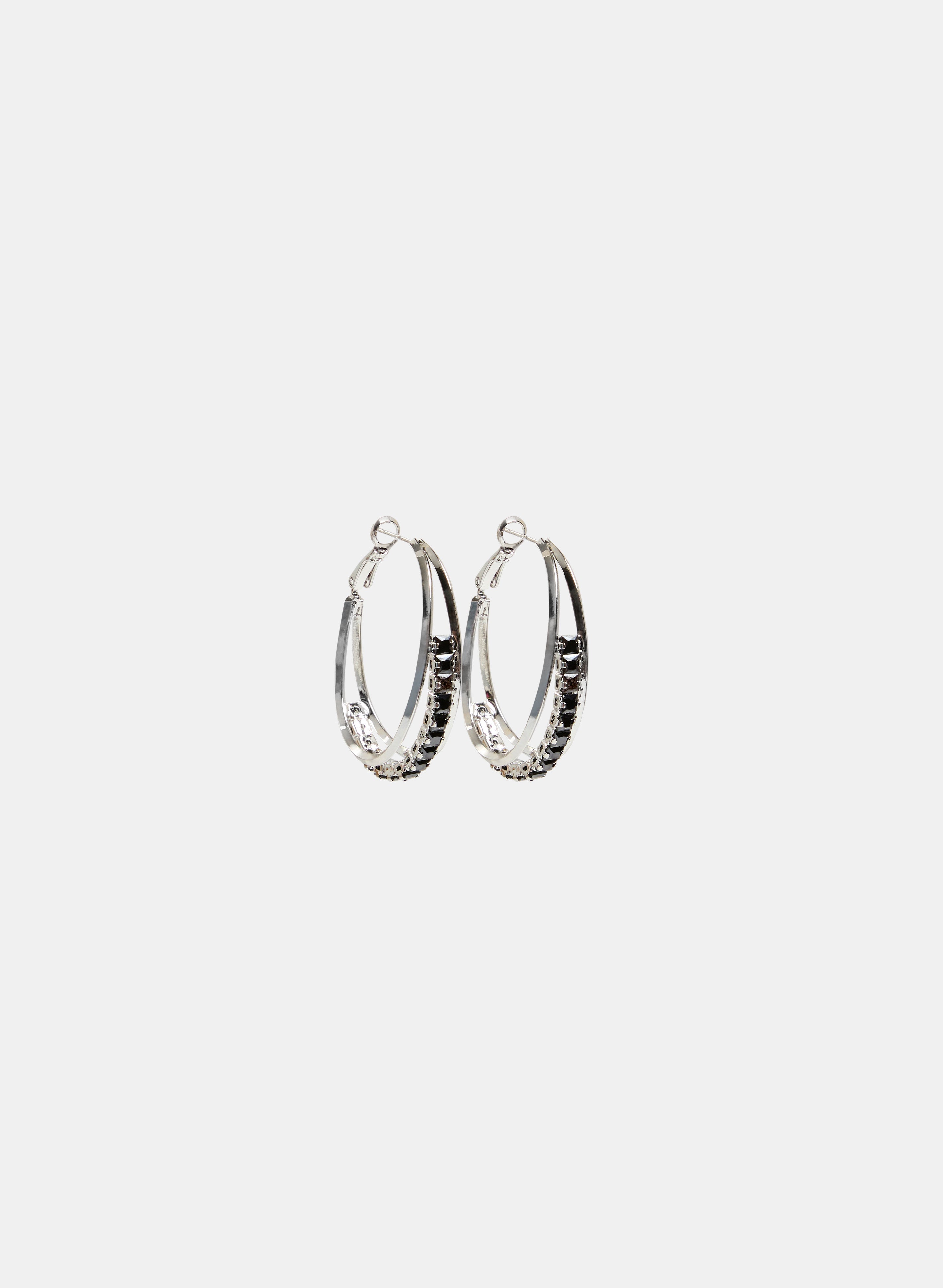 Stylish Embellished Double Hoop Earrings for Women - Trendy Fashion Jewelry for Parties, Weddings & Everyday Wear