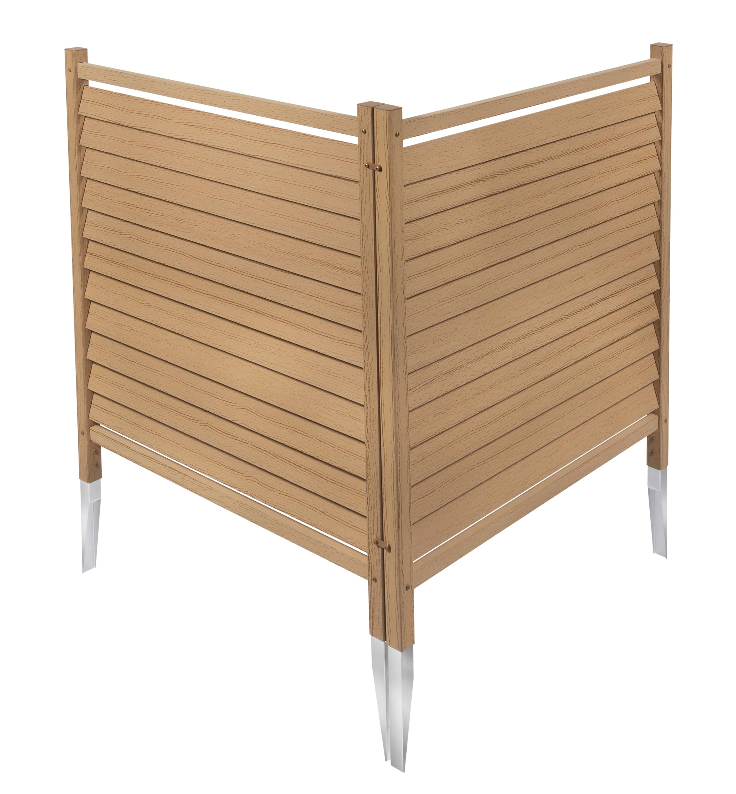 44in H x 36in W (2 Panels) No Dig Enclosure Waverly Cedar Color Vinyl Privacy Screen - Outdoor Privacy Fence Panels for Trash Can, AC Unit & Pool Equipment Cover - Durable Weather-Resistant Backyard Screening Solution for Patio, Deck and Garden Privacy